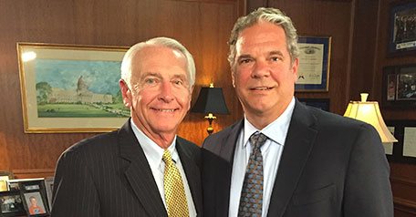 Steve Anderson with client Image of Orange Dot Coaching Founder Steve Anderson